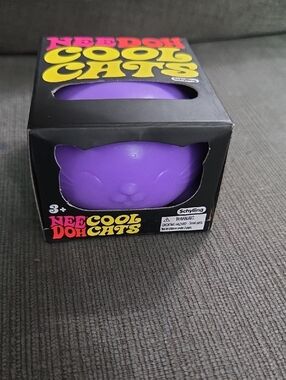 NeeDoh Cool Cats Purple Cat-Shaped Stress Toy